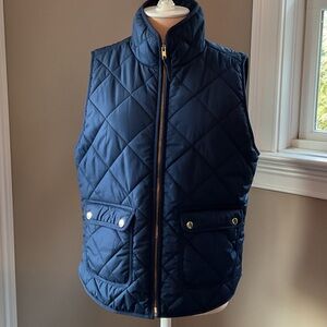 J. Crew Navy Quilted Vest